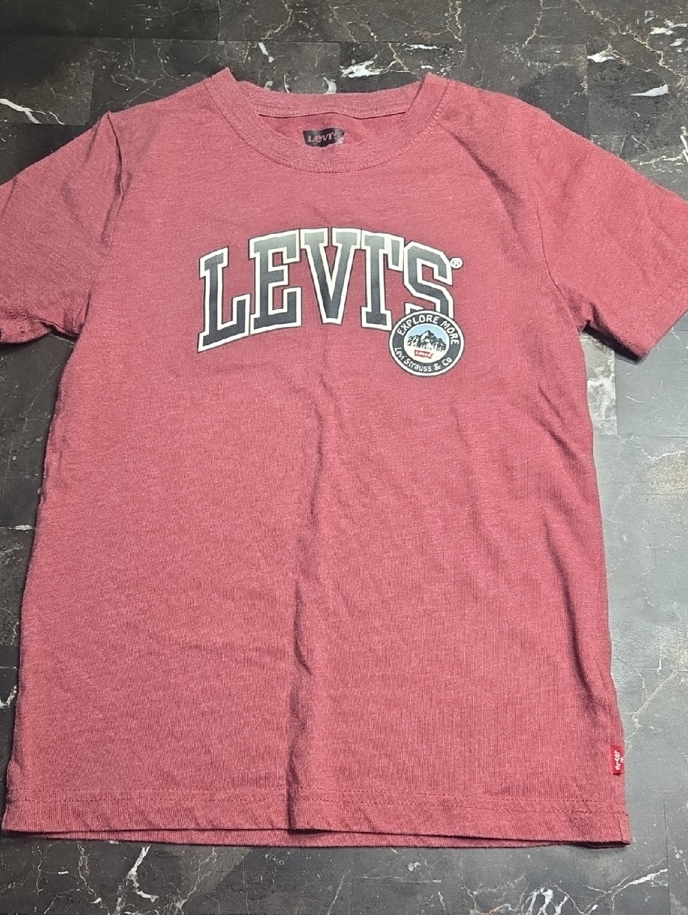 Levi's Boys Red Heather Graphic Tee